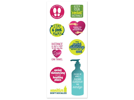 Paper Craft Sticker: 5"x12" Classic Themes 'Clear' Photo Safe M) Social Distancing