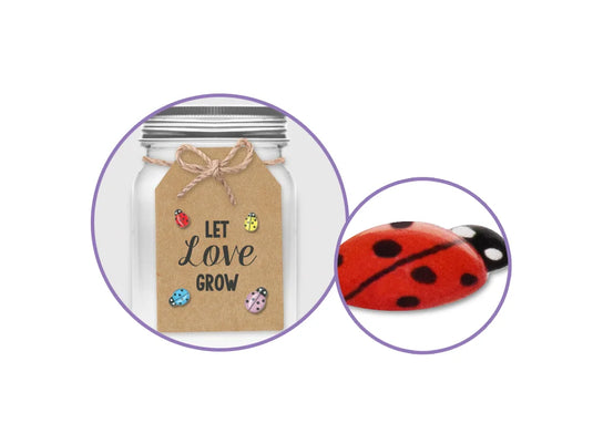 Paper Craft Emb: 1.3/1.5/2cm Mini Ladybug Gembellishments x22 Peel-n-Stick A) Multi-Mix