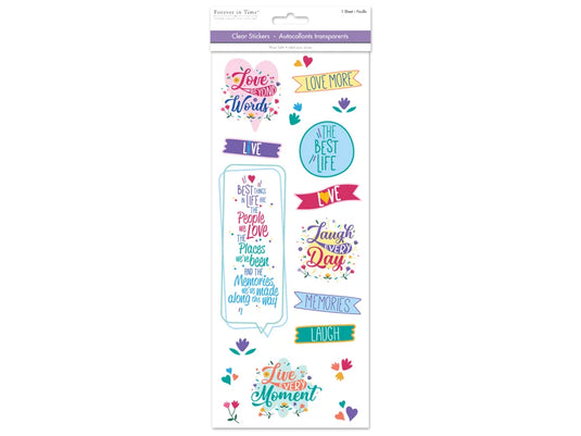 Paper Craft Sticker: 5"x12" Classic Themes 'Clear' Photo Safe V) Inspirational 1