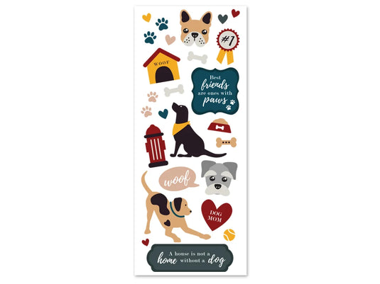 Paper Craft Sticker: 5"x12" Classic Themes 'Clear' Photo Safe X) Dog Lover
