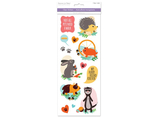 Paper Craft Sticker: 5"x12" Classic Themes 'Clear' Photo Safe Z) Pets World