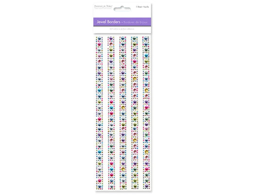 Paper Craft Sticker: 10cmx27cm Jewel Borders S) Gem Medley Strip 1
