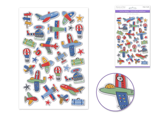Paper Craft Sticker: 5.5"x8.3" Foil Fun 20) Airborne