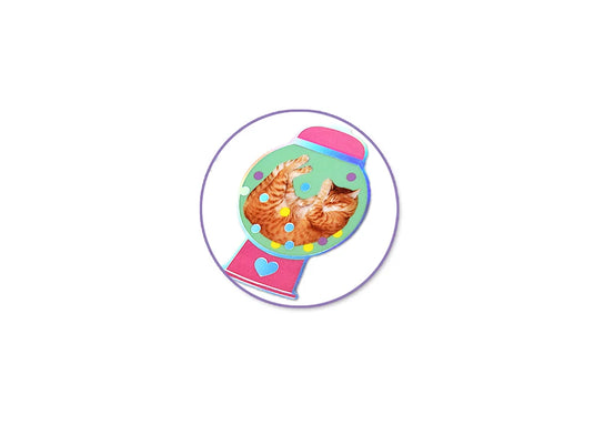 Paper Craft Sticker: 5.5"x8.25" Foil Accents Clear J) Cat Fun