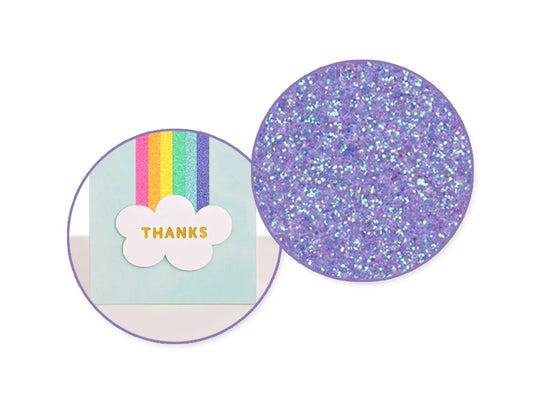 Scrapbook Paper: 12"x12" Glitter Cardstock 190gsm D) Iridescent