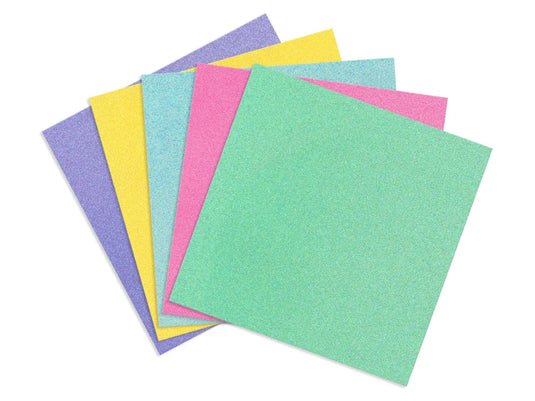 Scrapbook Paper: 12"x12" Glitter Cardstock 190gsm D) Iridescent