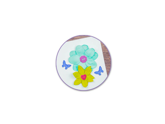 Button Embellishment: Plastic Button Medley 45pc 3-Tier C) Hearts