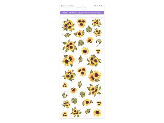 Paper Craft Sticker: 5"x12" 2-Sticker Themed Set H) Floral Medley