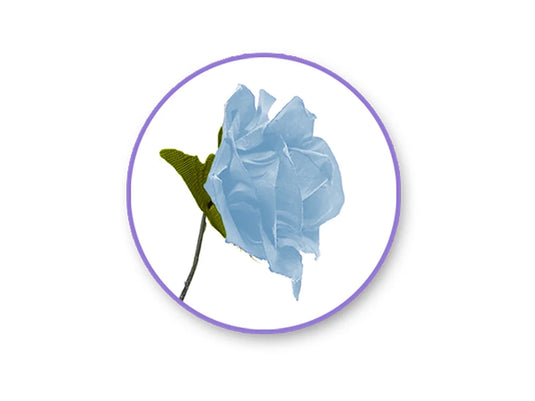 Floral Embellish: 1.25" Handmade Paper Mini Open Roses w/Stem D) Pastel