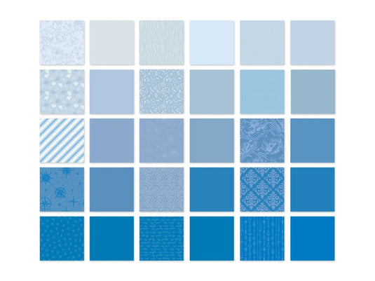 Cardstock: 12"x12" Color Theme Stack Pad x30 Double-Sided 230GSM D) Blue