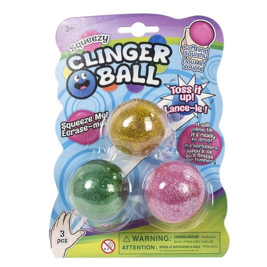 3-pc. Squeezy Clinger Ball Blister card