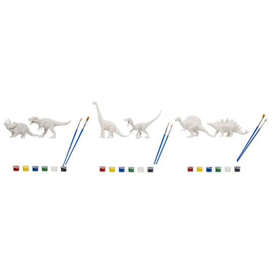 2-pc. Dinosaur Painting Set w/Paint & Brush, Polybag W/Header