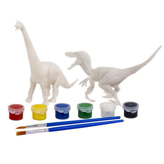 2-pc. Dinosaur Painting Set w/Paint & Brush, Polybag W/Header