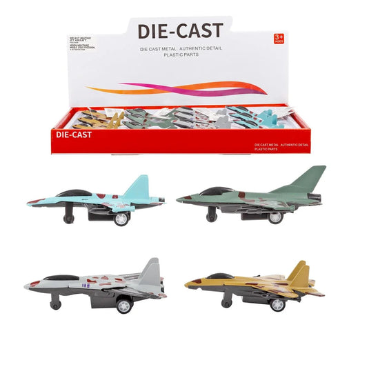 Diecast Military Jet Aircraft, Pull back