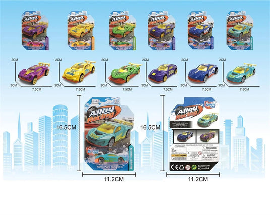 1:64 Alloy Racing Street Sport Car, Free wheel, b/c