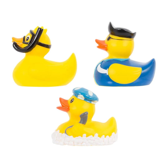 Tootsie Baby, Rubber Ducks, 3 asst, mesh bag w hang tag, shower