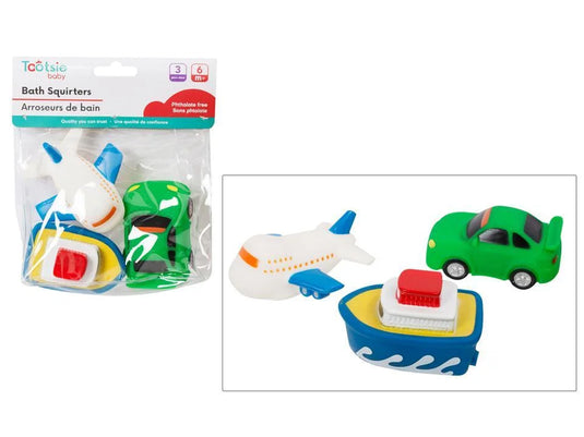 TootsieB,3pc Transport Bath Squirts pvc bag w header,