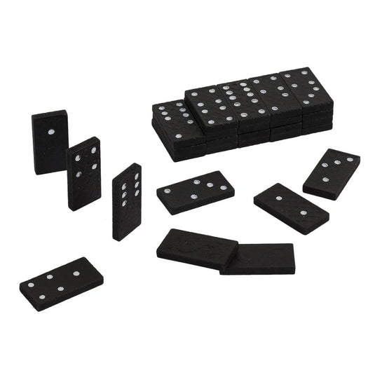 28-pc Wdn. Dominoes Set, box