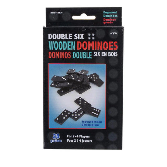 28-pc Wdn. Dominoes Set, box