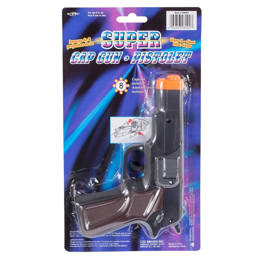 Super 8-shot Cap Gun, Black, b/c