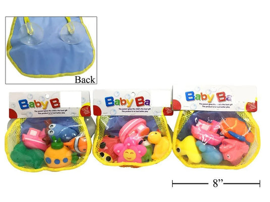 Bath Tub Animal w/ Mesh Bag in suction cups