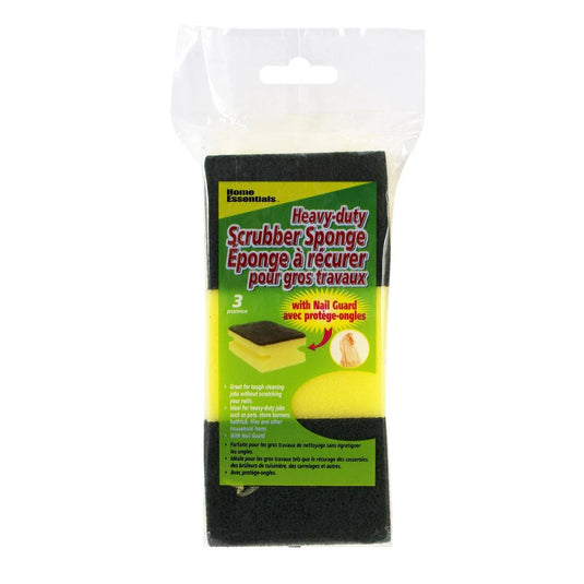 H.E., 3pk Scrubber Sponge, 9x6.5x4cm, printed opp bag(CS) 10in