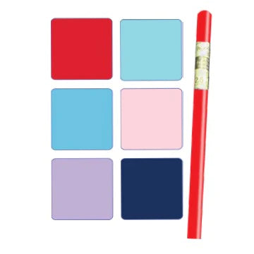 WRAP ROLL PAPER SOLID COLOR ASSTD 12.5SQFT