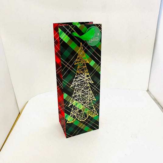 CHRISTMAS HOT-STAMP WINE BAG TREE