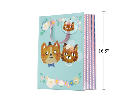 Paper T., Jumbo Gift Bag, Cat Bride /Groom