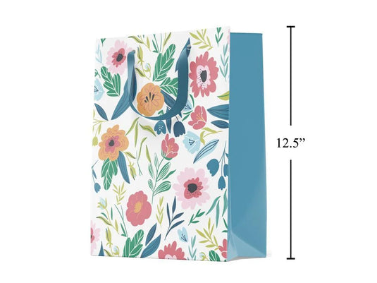 Paper T., Large DLX Gift Bag, Floral, Matte/HS 210GSM