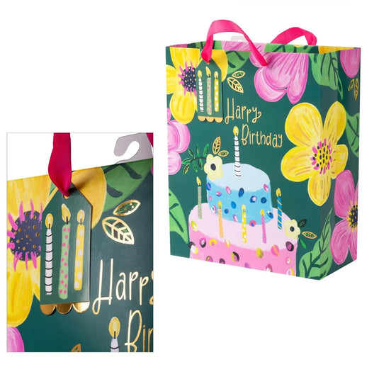 Paper T., Lge Gift Bag, Bday Cake, Matte/HS 157GSM, HS Tag +j-hook