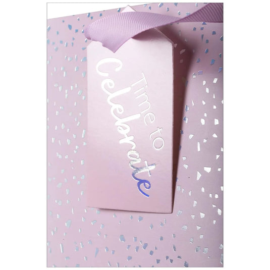 Paper T., DLX Lge Gift Bag, Pink Spkle, Matte 210GSM, HS Tag +j-hook