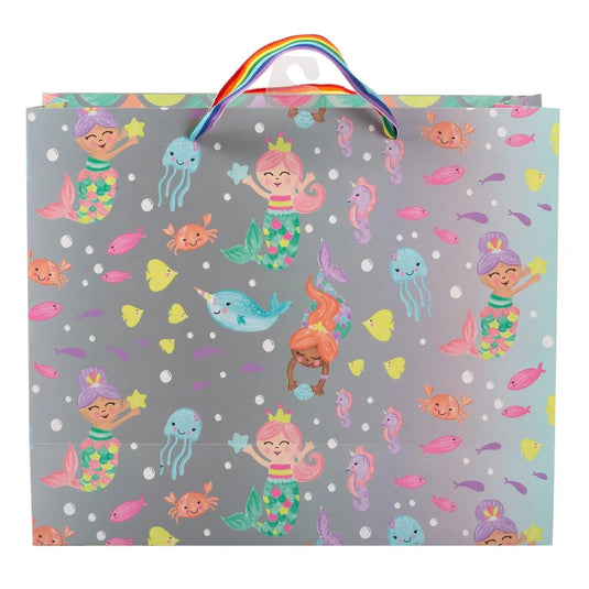 Paper T., DLX Lge Gift Bag, Mermds, 210GSM, HS DLX Tag&Handle, +j-hook