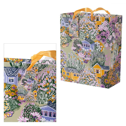 Paper T., Lge Gift Bag, Cottages, Matte 157GSM, Tag +j-hook