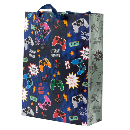 Paper T., Jumbo Gift Bag, Game On!, Matte 157GSM, Tag +j-hook