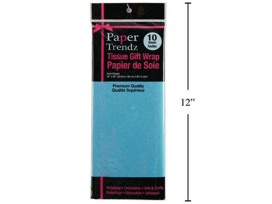 10-pc Tissue Wrapping Paper, Lt. Blue, printed bag 20"x26"