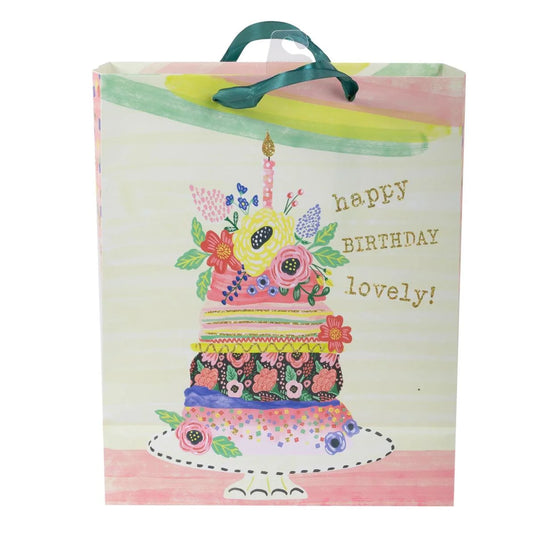 Paper T., Large Gift Bag, Floral Cake, Matte 157GSM, HS Tag +j-hook