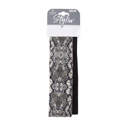 Stylin, 2-pc Headwraps, Snake, hc