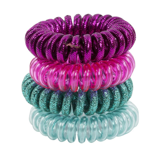 Stylin, 4-PC Small Coil Hair Ties Clasp-Free, h/c