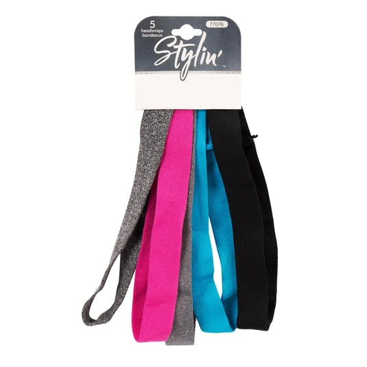 Stylin, 5-PC Stretch Headwrap h/c