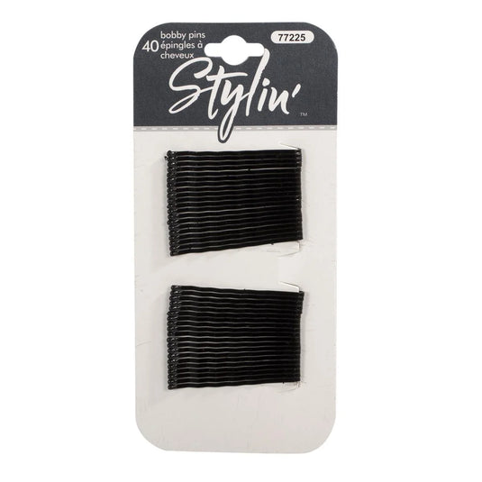Stylin, 60-pc Black Bobby Pins, h/c