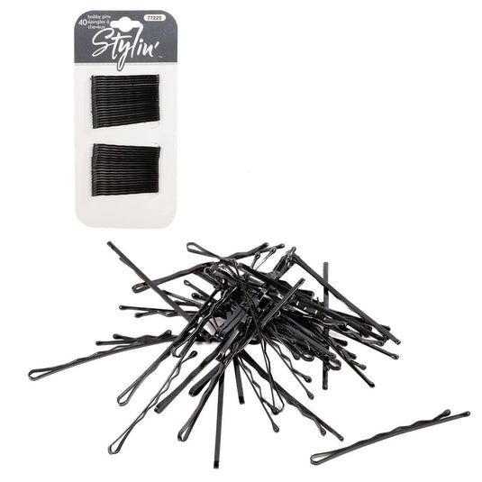 Stylin, 60-pc Black Bobby Pins, h/c