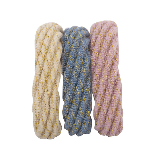 Stylin 6-pc Thick Ribbed Ponyholder, neutrals, hc