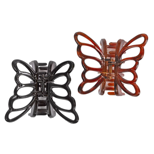 Stylin, 2p Butterfly clawclip header card