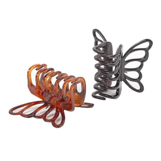 Stylin, 2p Butterfly clawclip header card