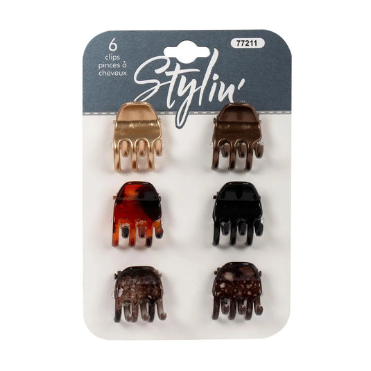 Stylin, 6p Mini Claw Clip, header card