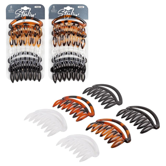 Stylin, 6p Hair Combs 7.5cm, header card