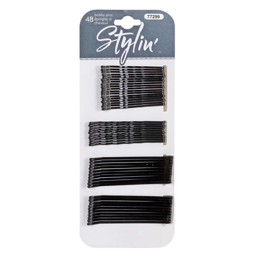 Stylin, 48p Bobby Pin black, Variety Pack, header card