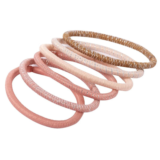 Stylin, 18p Biege&Blush Ponyholders clasp free, hc