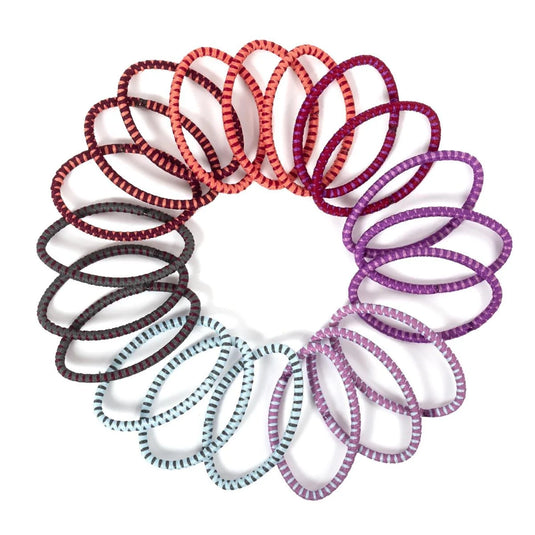 Stylin, 20p Striped Ponyholders clasp free, hc